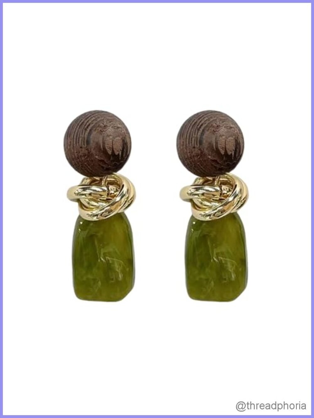 Retro Geometric Statement Earrings Women Lightweight Resin Imitation Amber